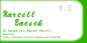 marcell bacsek business card